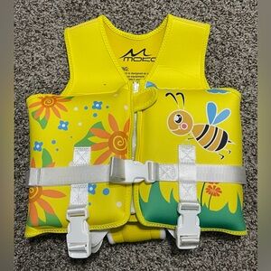 Moko Kids Yellow Life Vest with Bee Design - Medium